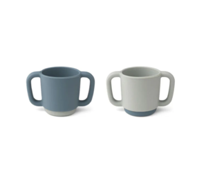Liewood Stapelbare Drinkbeker Alicia silicone cup 2-pack Blue Mix Liewood Stapelbare Drinkbeker Alicia silicone cup 2-pack Blue Mix