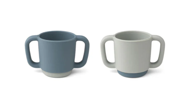 Liewood Stapelbare Drinkbeker Alicia silicone cup 2-pack Blue Mix Liewood Stapelbare Drinkbeker Alicia silicone cup 2-pack Blue Mix