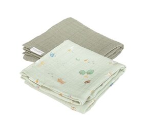 Little Dutch Hydrofiele Doeken Little Farm Olive 70 x 70 cm Little Dutch Hydrofiele Doeken Little Farm Olive 70 x 70 cm