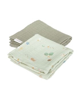 Little Dutch Hydrofiele Doeken Little Farm Olive 70 x 70 cm Little Dutch Hydrofiele Doeken Little Farm Olive 70 x 70 cm