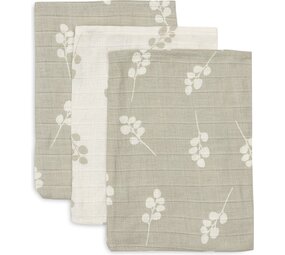 Jollein Hydrofiel Washandje 15x20cm Twig Olive Green  (3pack) Jollein Hydrofiel Washandje 15x20cm Twig Olive Green  (3pack)