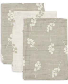 Jollein Hydrofiel Washandje 15x20cm Twig Olive Green  (3pack)