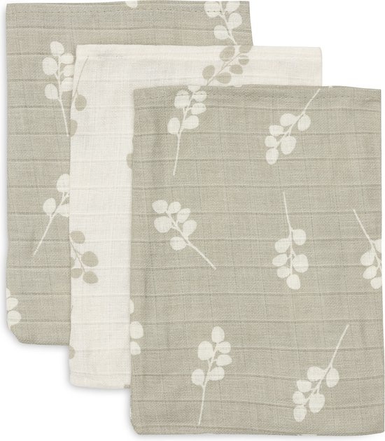 Hydrofiel Washandje 15x20cm Twig Olive Green  (3pack) afbeelding