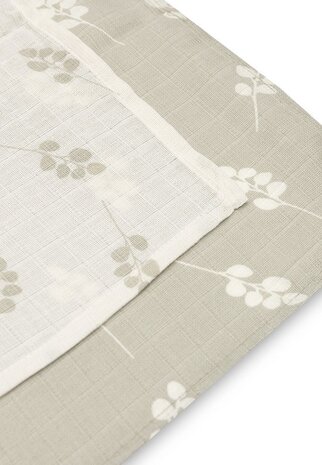 Jollein Hydrofiele Doek Large 115x115cm Twig Olive  Green (2pack) Jollein Hydrofiele Doek Large 115x115cm Twig Olive  Green (2pack)