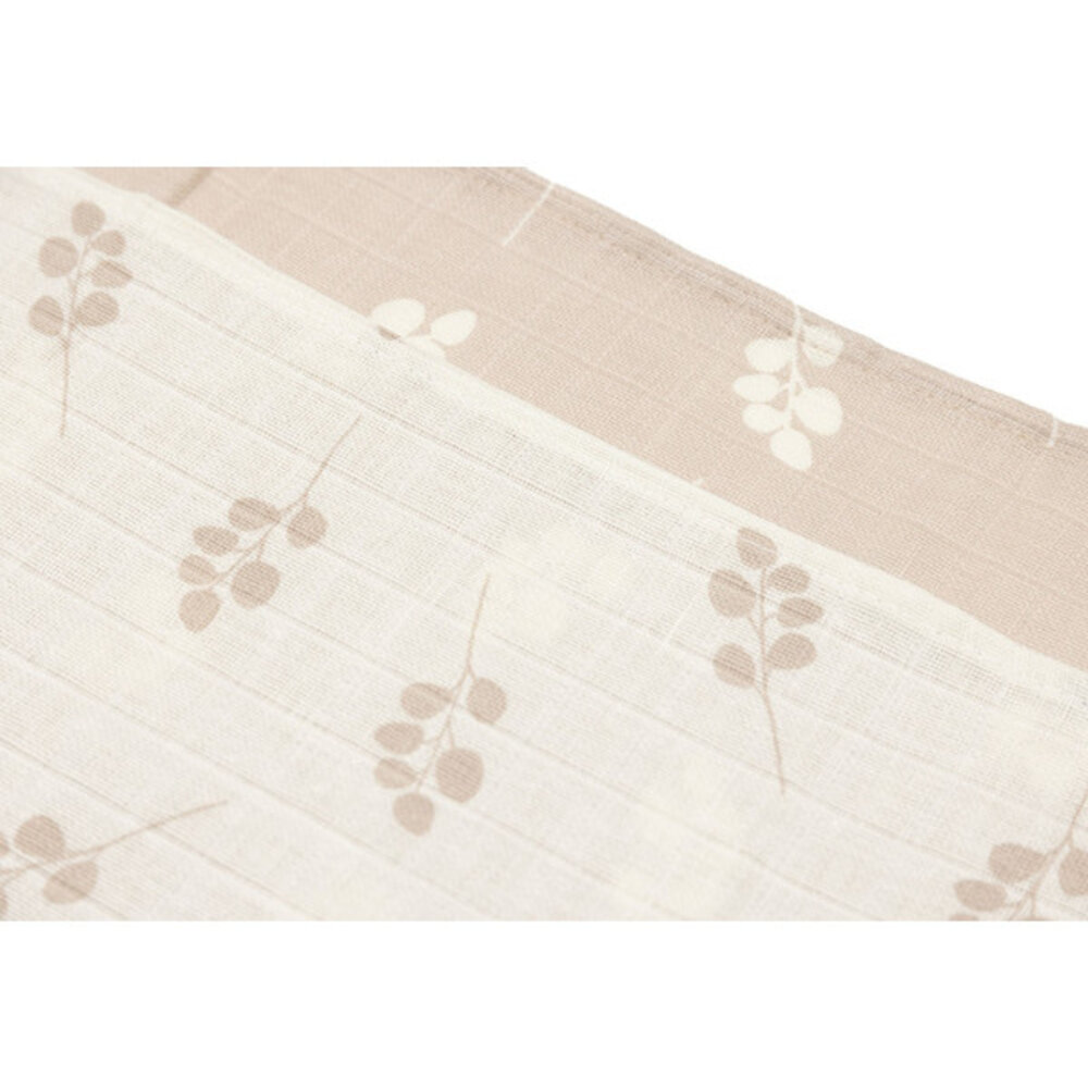 Jollein  Hydrofiele Doek Large 115x115cm Twig Wild  Rose (2pack) Jollein  Hydrofiele Doek Large 115x115cm Twig Wild  Rose (2pack)