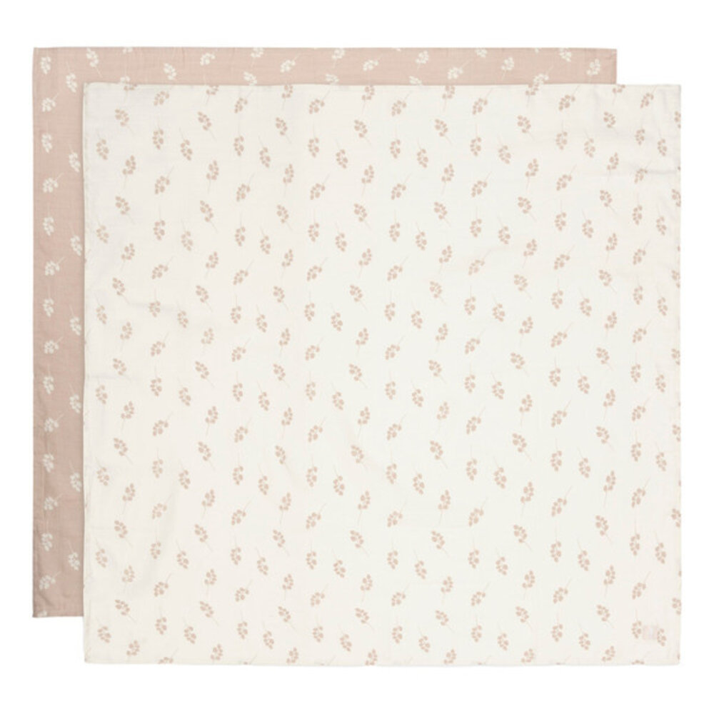 Jollein  Hydrofiele Doek Large 115x115cm Twig Wild  Rose (2pack) Jollein  Hydrofiele Doek Large 115x115cm Twig Wild  Rose (2pack)