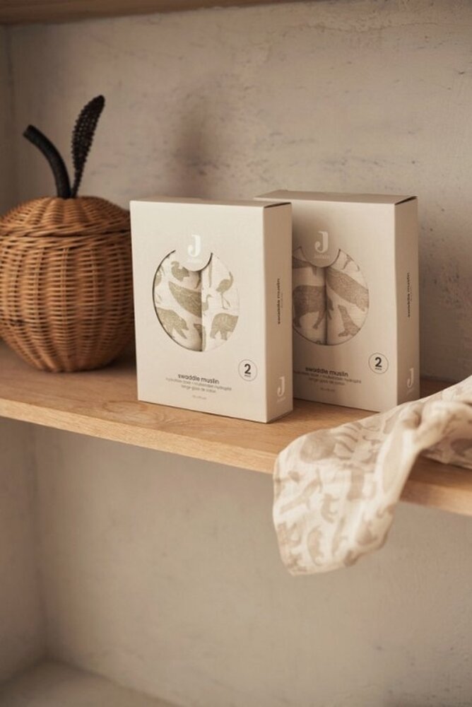 Jollein Hydrofiele Doek Small 70x70cm Animals Olive  Green (3pack) Jollein Hydrofiele Doek Small 70x70cm Animals Olive  Green (3pack)