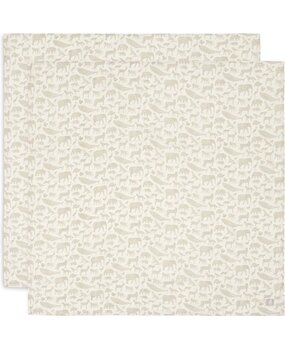 Jollein Hydrofiele Doek Large 115x115cm Animals Nougat (2pack) Jollein Hydrofiele Doek Large 115x115cm Animals Nougat (2pack)