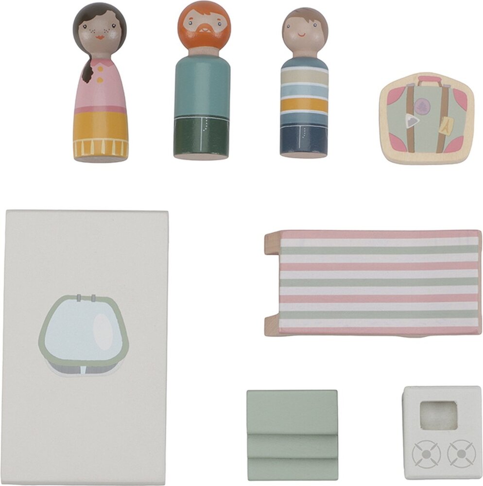 Little Dutch Speelgoed auto met caravan Little Dutch Speelgoed auto met caravan