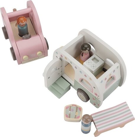 Little Dutch Speelgoed auto met caravan Little Dutch Speelgoed auto met caravan