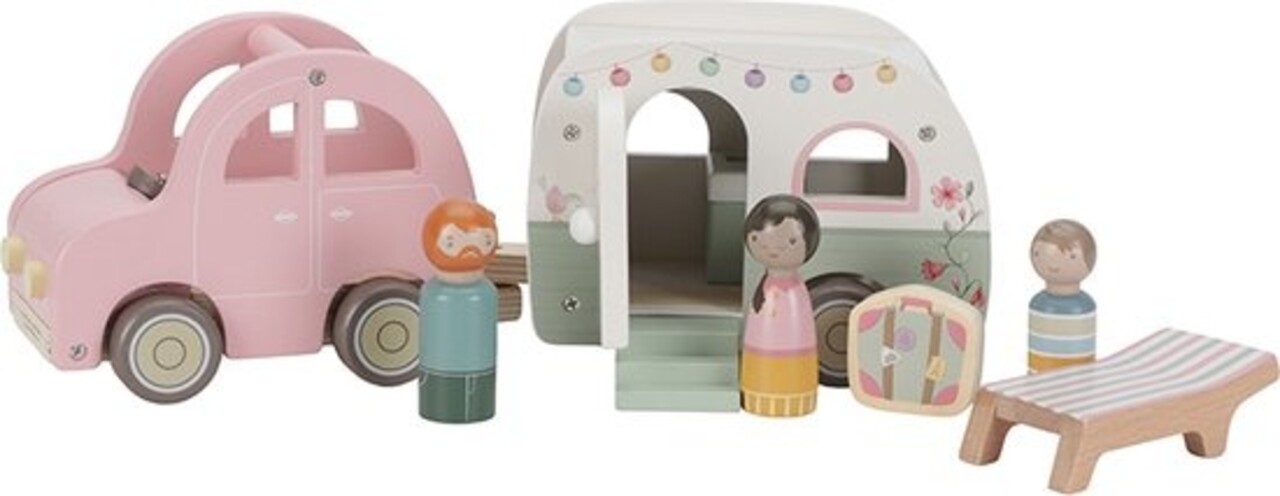 Little Dutch Speelgoed auto met caravan Little Dutch Speelgoed auto met caravan