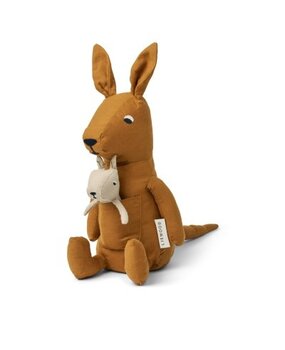 Liewood Knuffel Halfdan Kangaroo Golden Caramel maat L