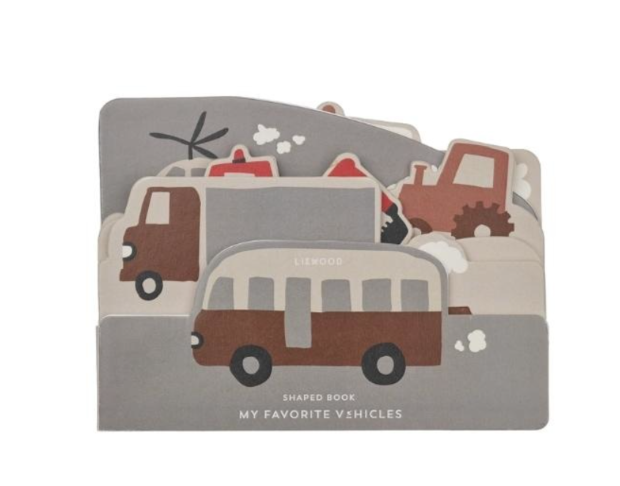 Liewood Jade Kartonboekje Vehicles Dove Blue Liewood Jade Kartonboekje Vehicles Dove Blue