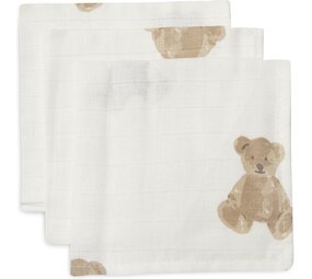 Jollein Hydrofiel Monddoekje 31x31cm Teddy Bear (3pack) Jollein Hydrofiel Monddoekje 31x31cm Teddy Bear (3pack)