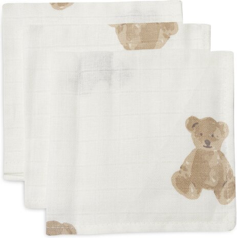 Jollein  Hydrofiel Monddoekje 31x31cm Teddy Bear (3pack)