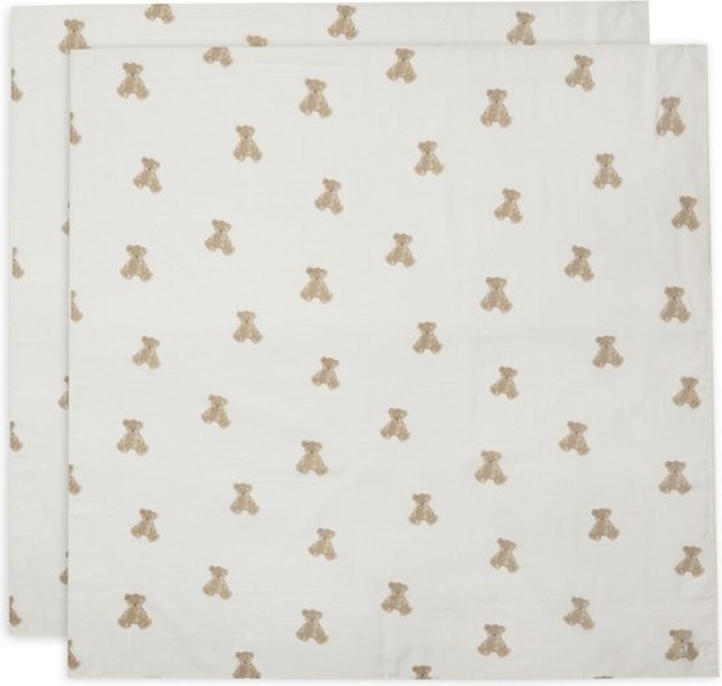 Jollein Hydrofiele Doek Large 115x115cm Teddy Bear (2pack) Jollein Hydrofiele Doek Large 115x115cm Teddy Bear (2pack)