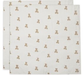Jollein Hydrofiele Doek Large 115x115cm Teddy Bear (2pack) Jollein Hydrofiele Doek Large 115x115cm Teddy Bear (2pack)