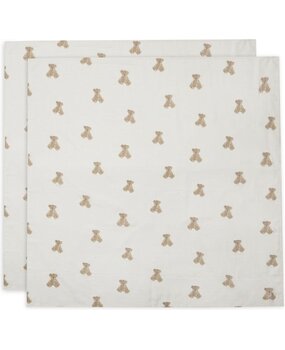 Jollein Hydrofiele Doek Large 115x115cm Teddy Bear (2pack) Jollein Hydrofiele Doek Large 115x115cm Teddy Bear (2pack)