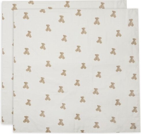 Jollein Hydrofiele Doek Large 115x115cm Teddy Bear (2pack) Jollein Hydrofiele Doek Large 115x115cm Teddy Bear (2pack)