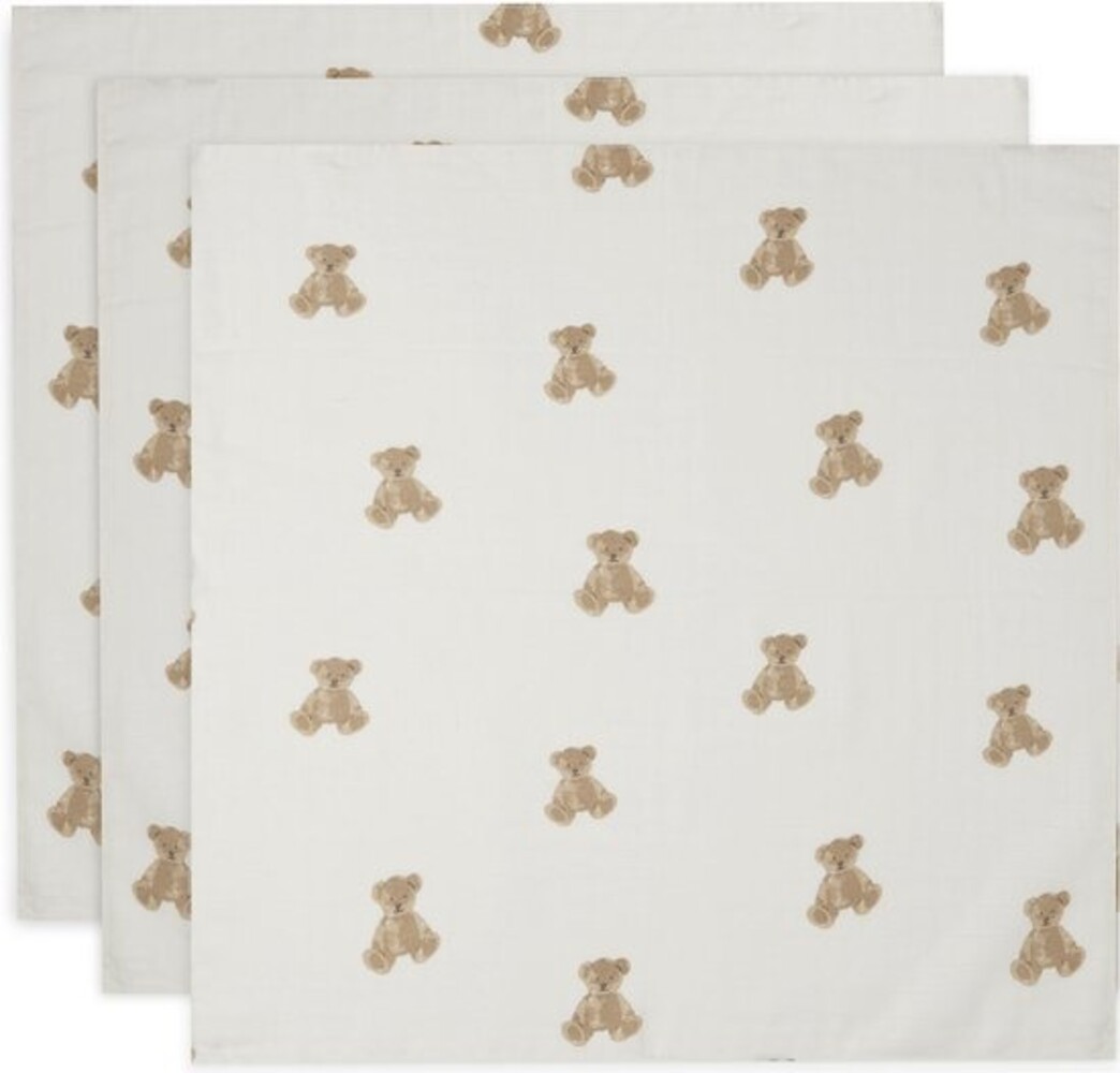Jollein Hydrofiele Doek Small 70x70cm Teddy Bear (3pack) Jollein Hydrofiele Doek Small 70x70cm Teddy Bear (3pack)