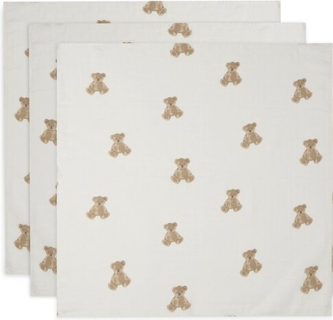 Jollein Hydrofiele Doek Small 70x70cm Teddy Bear (3pack) Jollein Hydrofiele Doek Small 70x70cm Teddy Bear (3pack)