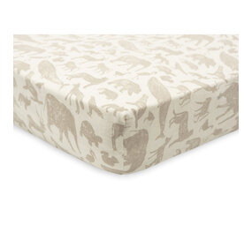 Jollein Hoeslaken Jersey 60x120cm Animals Nougat Jollein Hoeslaken Jersey 60x120cm Animals Nougat