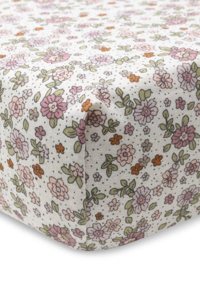 Jollein Hoeslaken Jersey 40/50x80/90cm Retro Flowers