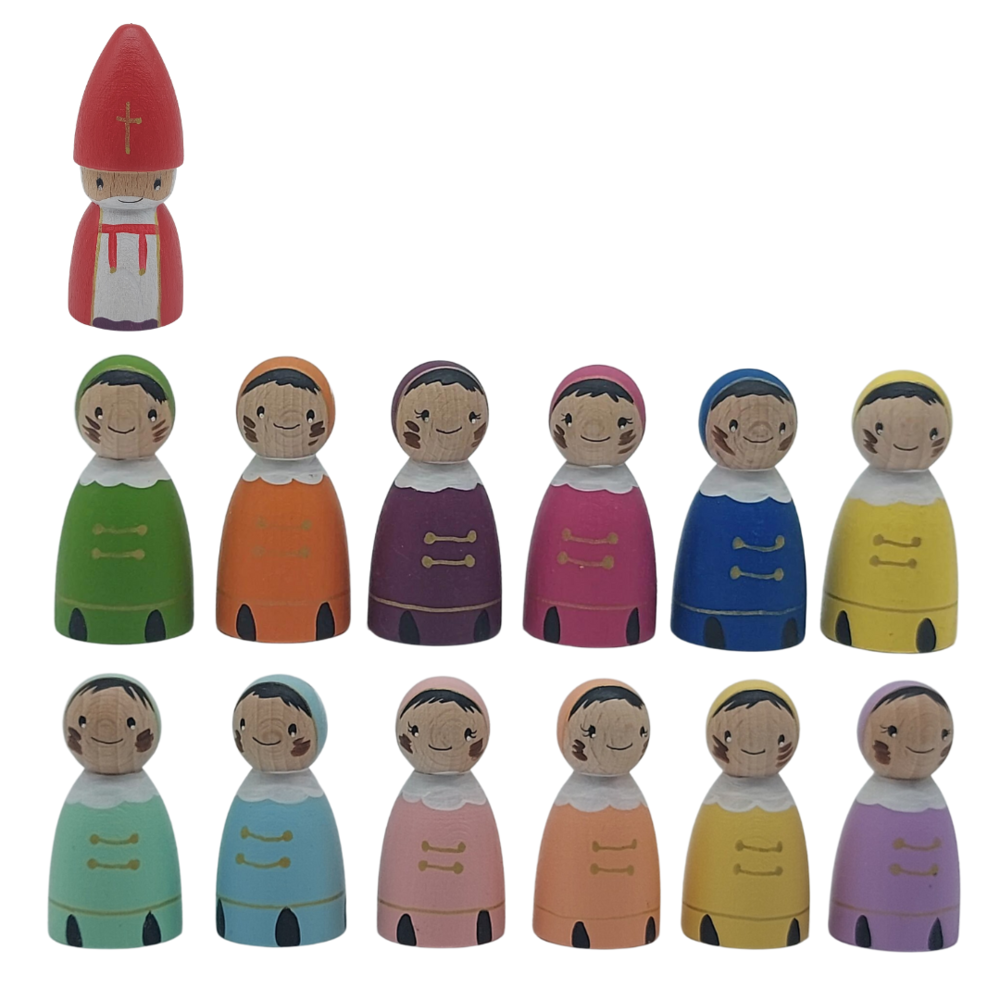 Houten Pietje Pastel Paars Houten Pietje Pastel Paars