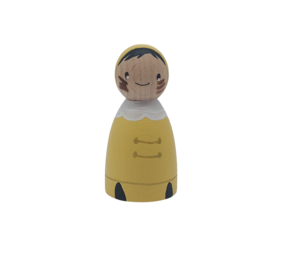Houten Pietje Pastel Geel Houten Pietje Pastel Geel