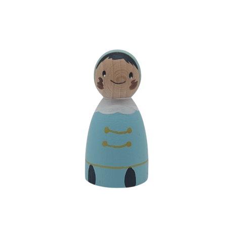 Houten Pietje Pastel Blauw Houten Pietje Pastel Blauw
