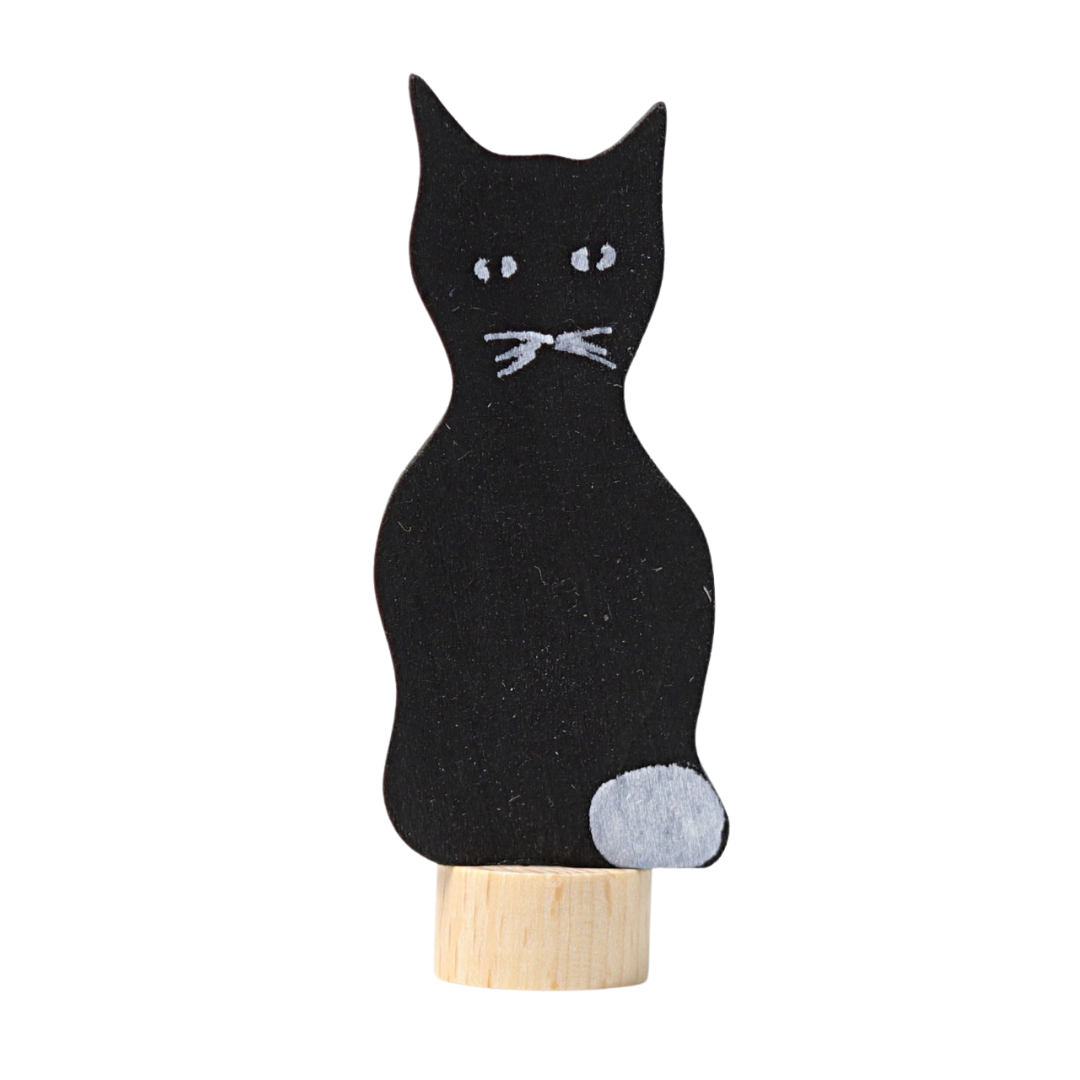 Houten Steker Black Cat afbeelding