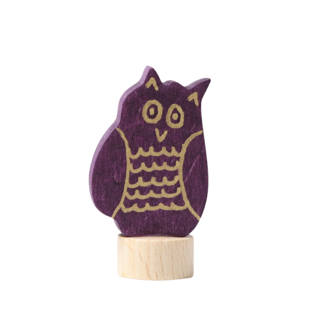 Houten Steker Uil afbeelding