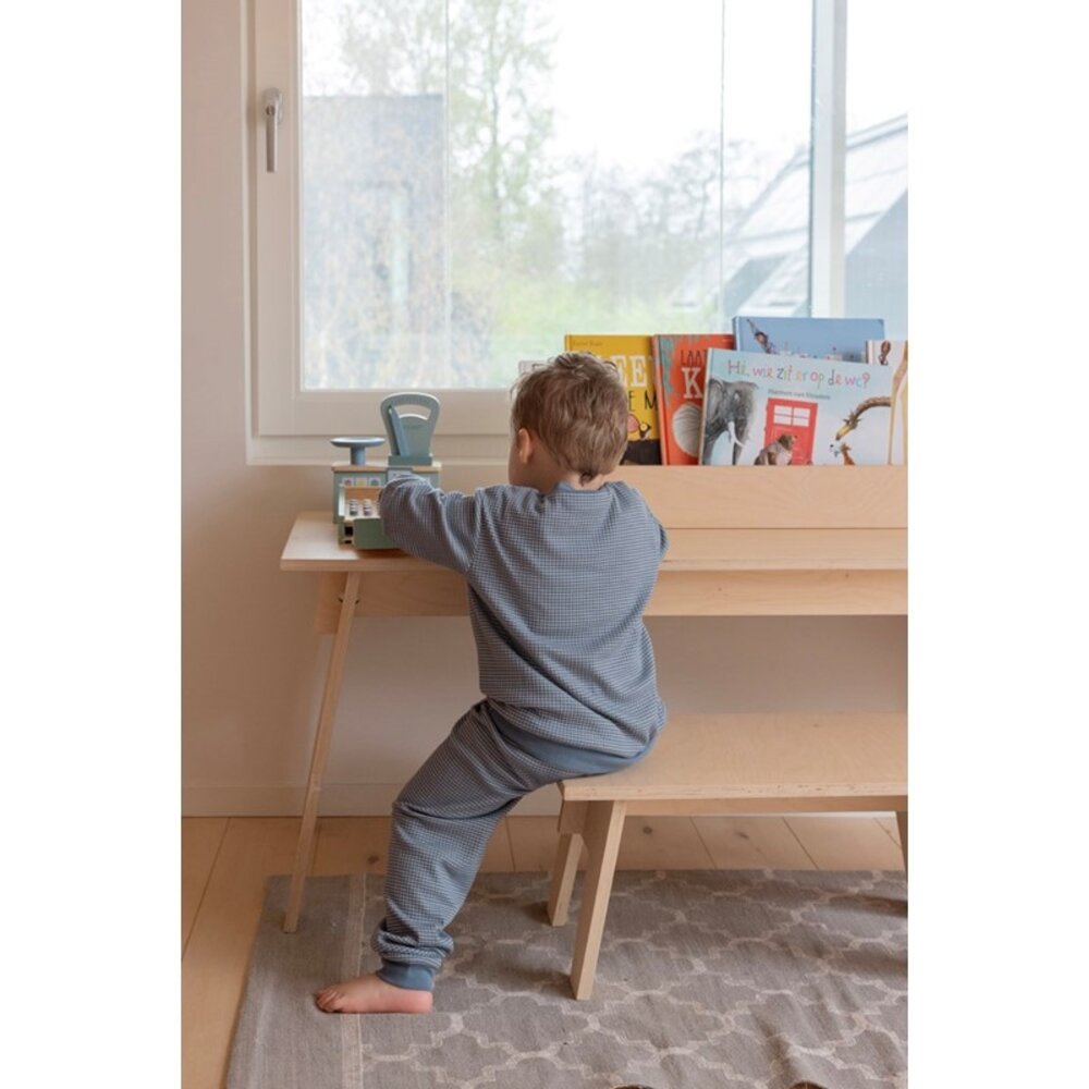 Feetje Pyjama's Pyjama Wafel IJsblauw