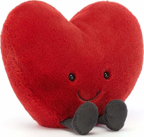 Jellycat Knuffel Large Amuseable Red Heart Jellycat Knuffel Large Amuseable Red Heart