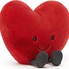 Jellycat Knuffel Large Amuseable Red Heart Jellycat Knuffel Large Amuseable Red Heart