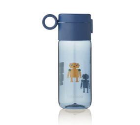 Liewood Drinkfles Clemence Bottle 350ml - Robots Indigo Blue
