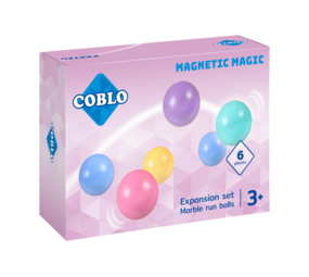 Coblo Pastel Knikkerbaan Ballen - 6 stuks Coblo Pastel Knikkerbaan Ballen - 6 stuks