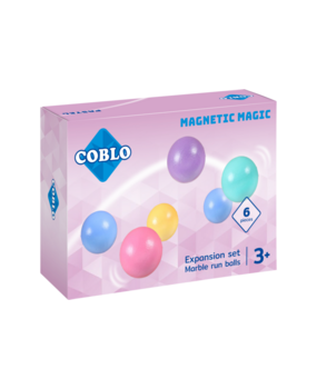 Coblo Pastel Knikkerbaan Ballen - 6 stuks Coblo Pastel Knikkerbaan Ballen - 6 stuks