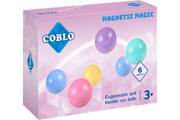 Coblo Pastel Knikkerbaan Ballen - 6 stuks Coblo Pastel Knikkerbaan Ballen - 6 stuks
