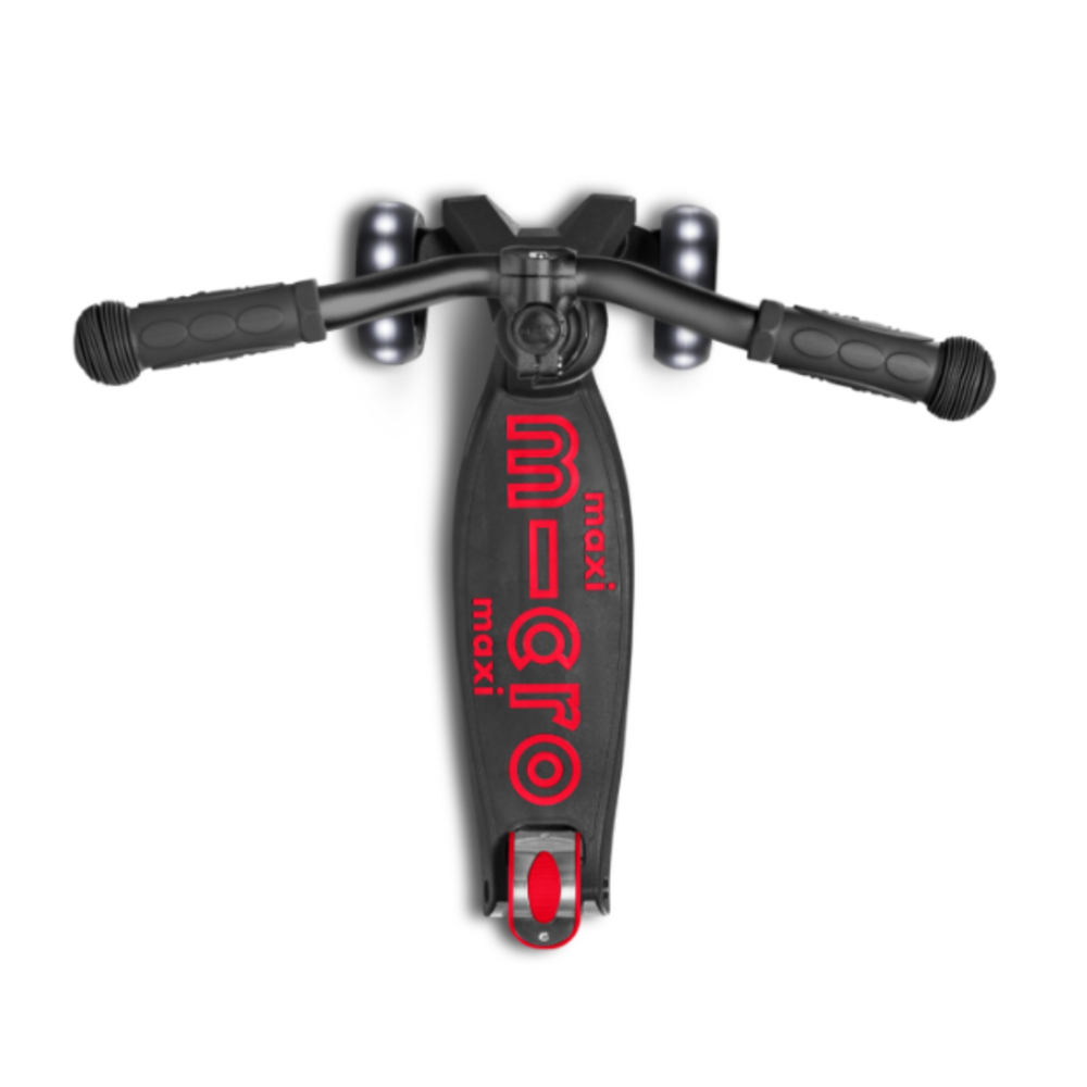 Micro Step Maxi Deluxe Pro LED Zwart Rood Micro Step Maxi Deluxe Pro LED Zwart Rood