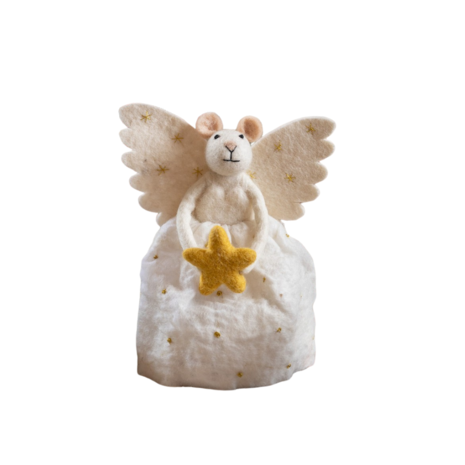 Sjaal met Verhaal Decoratie Muis Engel met Ster Sjaal met Verhaal Decoratie Muis Engel met Ster