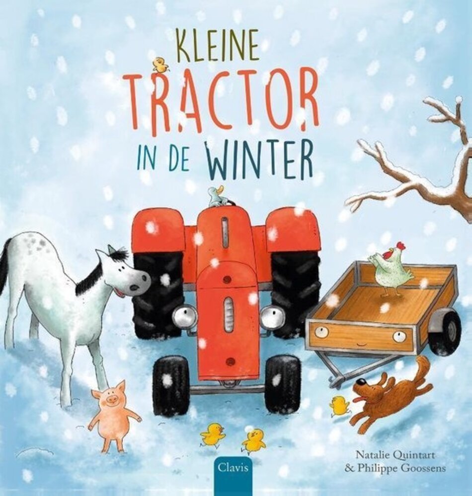Kleine tractor in de winter Kleine tractor in de winter