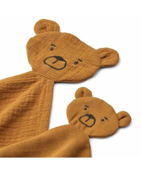 Liewood Knuffeldoek Ayla Bear Golden Caramel (2 st)