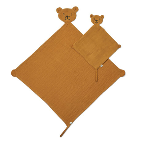 Liewood Knuffeldoek Ayla Bear Golden Caramel (2 st) Liewood Knuffeldoek Ayla Bear Golden Caramel (2 st)