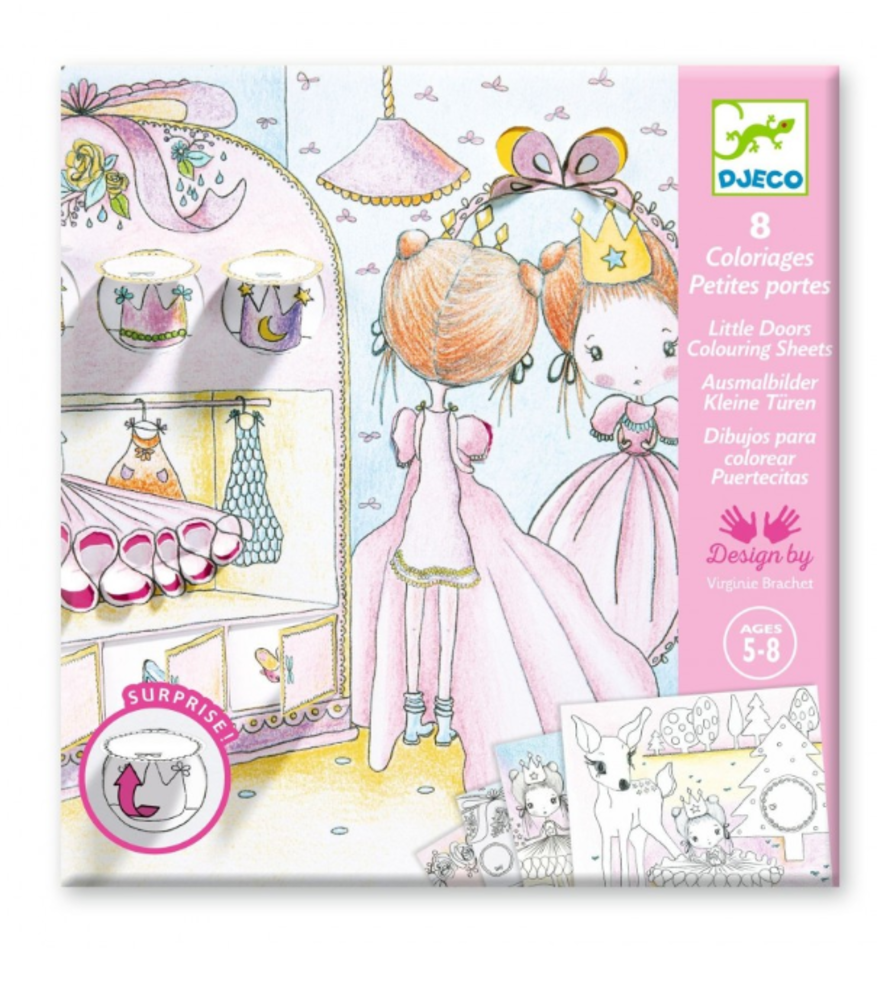 Djeco Kleurplaten - De deurtjes van Pupi Djeco Kleurplaten - De deurtjes van Pupi