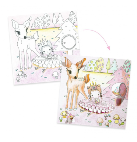 Djeco Kleurplaten - De deurtjes van Pupi Djeco Kleurplaten - De deurtjes van Pupi