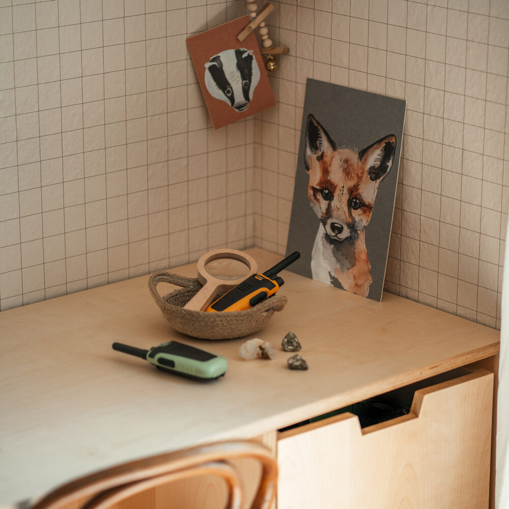 KidyWolf KIDYTALK Walktietalkies Nude en Cyan KidyWolf KIDYTALK Walktietalkies Nude en Cyan