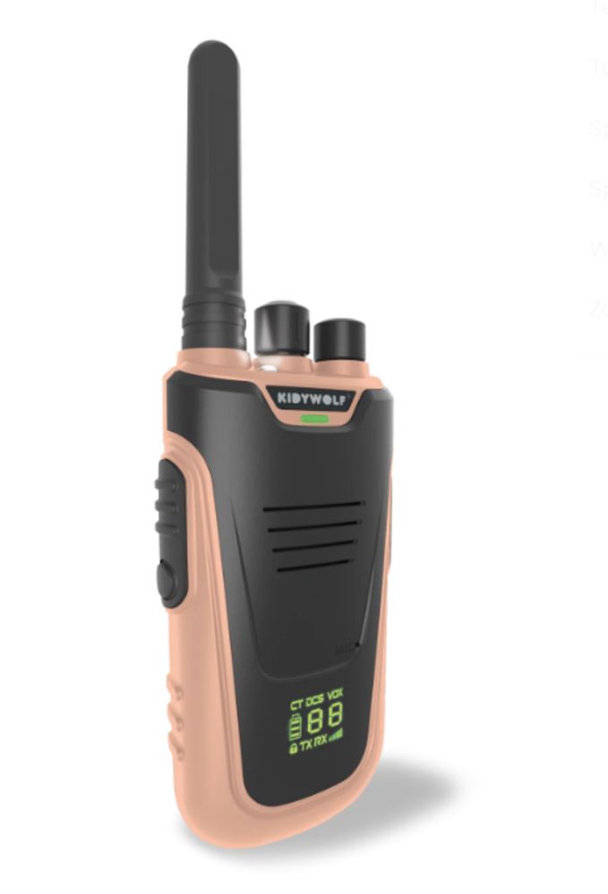 KidyWolf KIDYTALK Walktietalkies Nude en Cyan KidyWolf KIDYTALK Walktietalkies Nude en Cyan