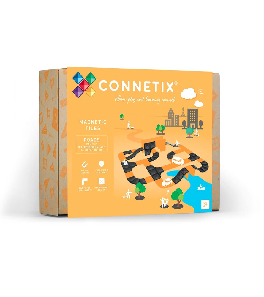Connetix Roads Ramps en Intersections Pack 16 stuks Connetix Roads Ramps en Intersections Pack 16 stuks