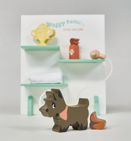 Tender Leaf Toys Houten Hondentrimsalon Waggy Tails Tender Leaf Toys Houten Hondentrimsalon Waggy Tails